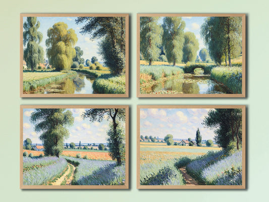 Wiesen und Felder - im Vintage Stil Claude Monet