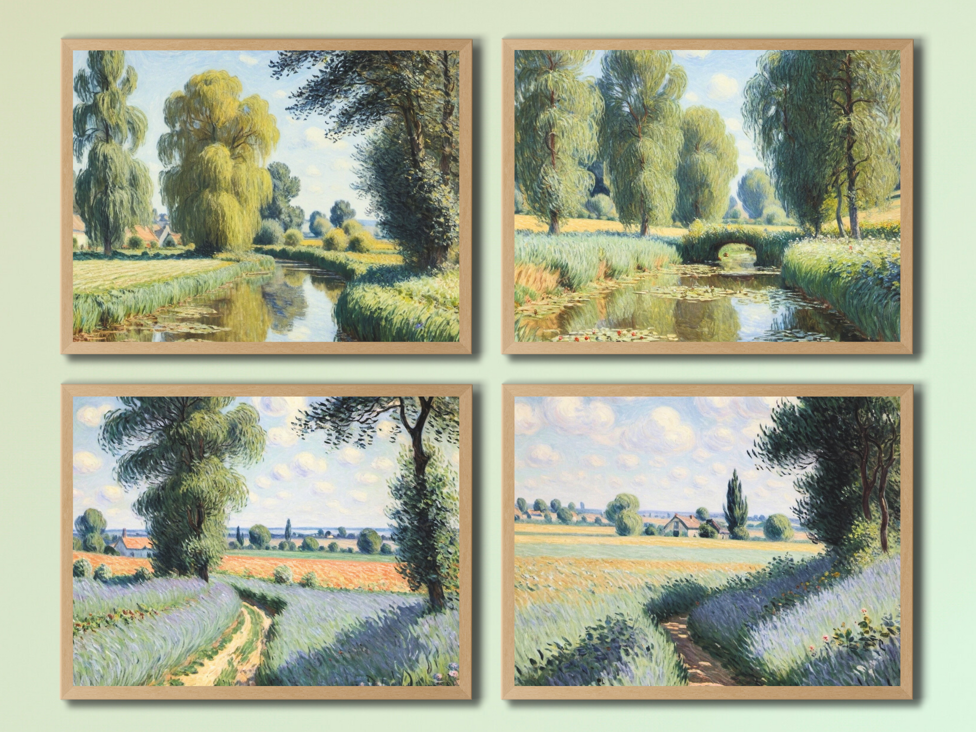 Wiesen und Felder - im Vintage Stil Claude Monet