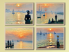 Sonnenuntergang am Meer - Vintage Stil Claude Monet