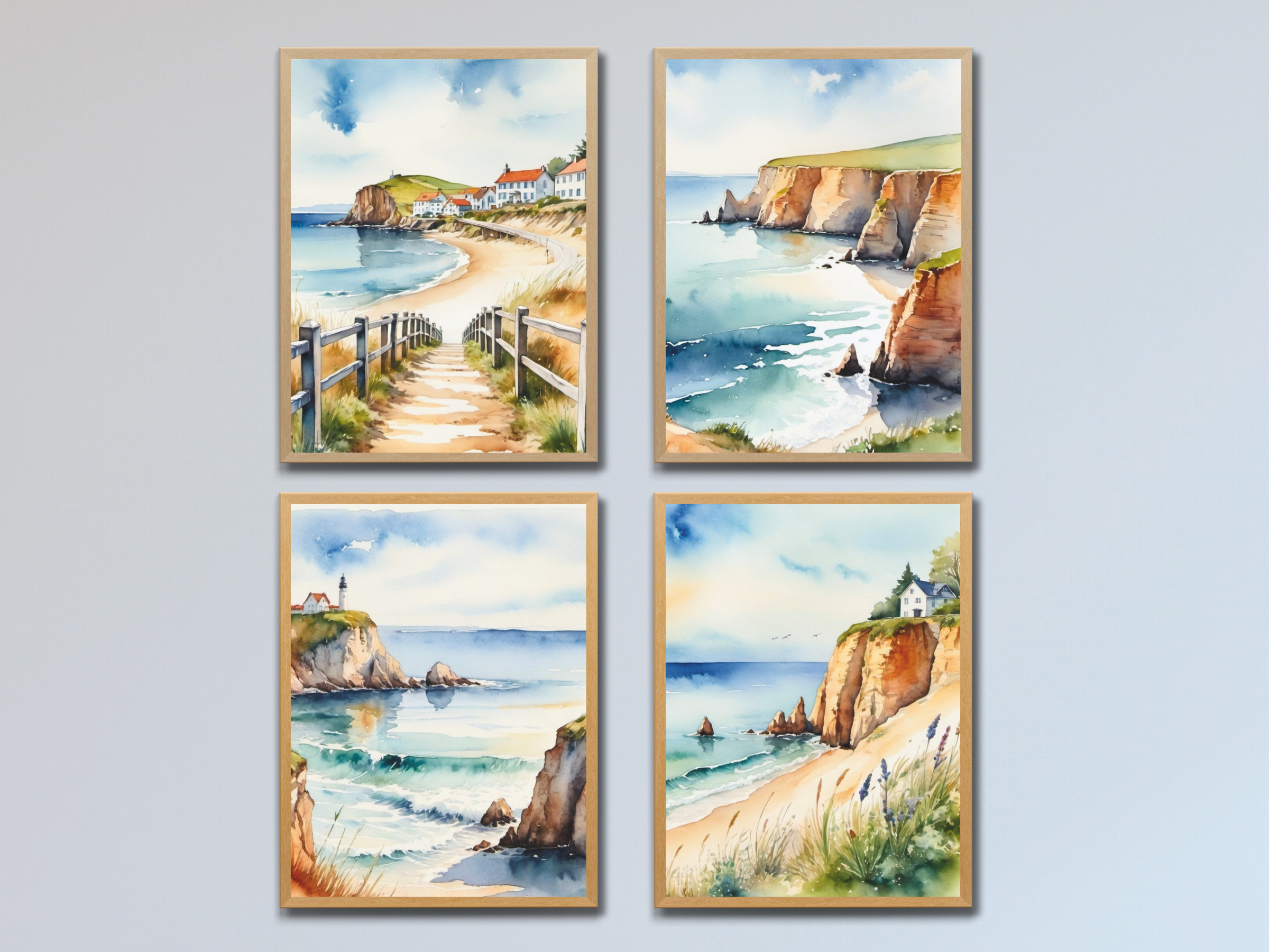 Coastal Hike - Watercolor
