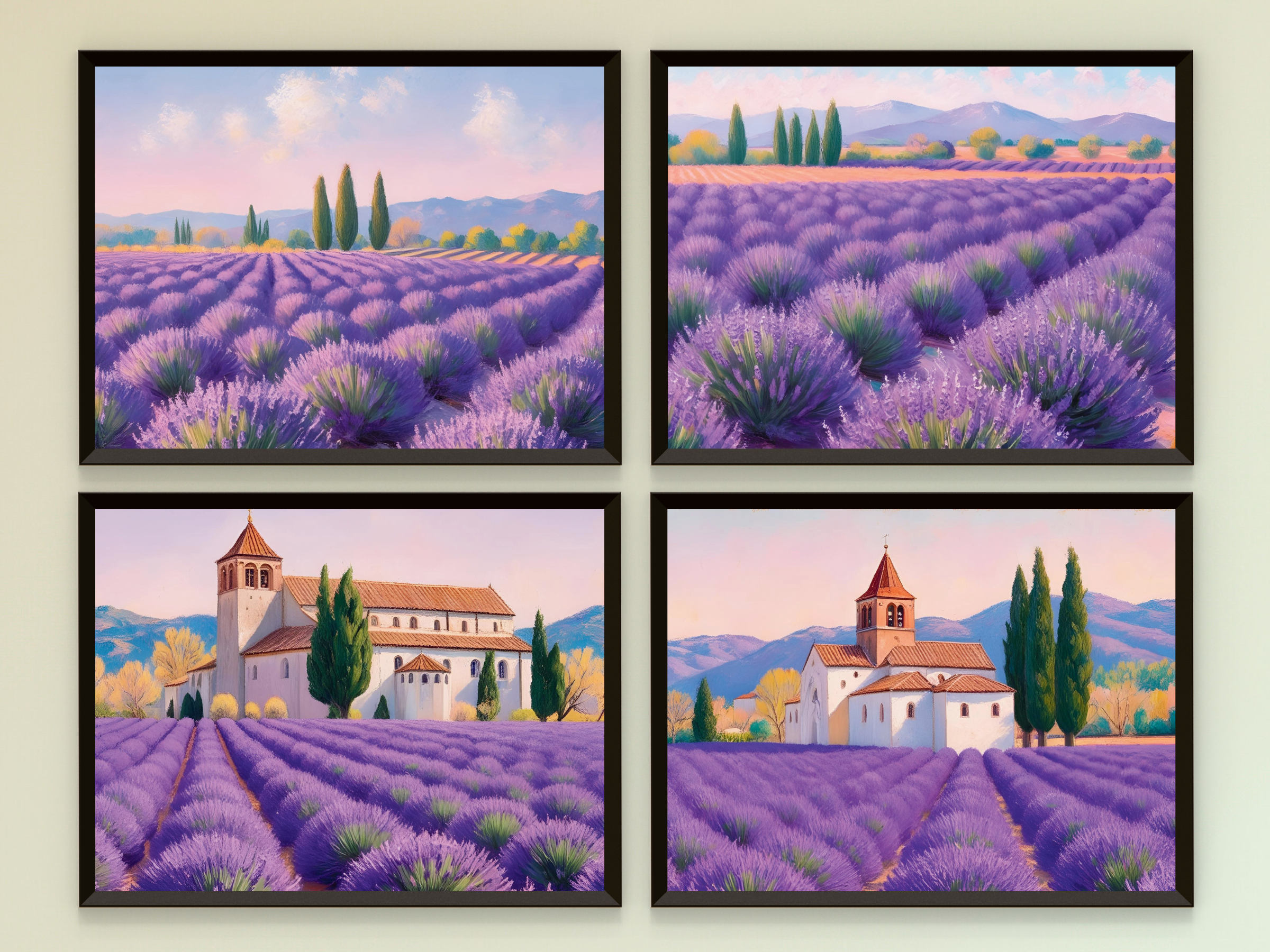 Lavendelfeld im Frühling - Expressionismus