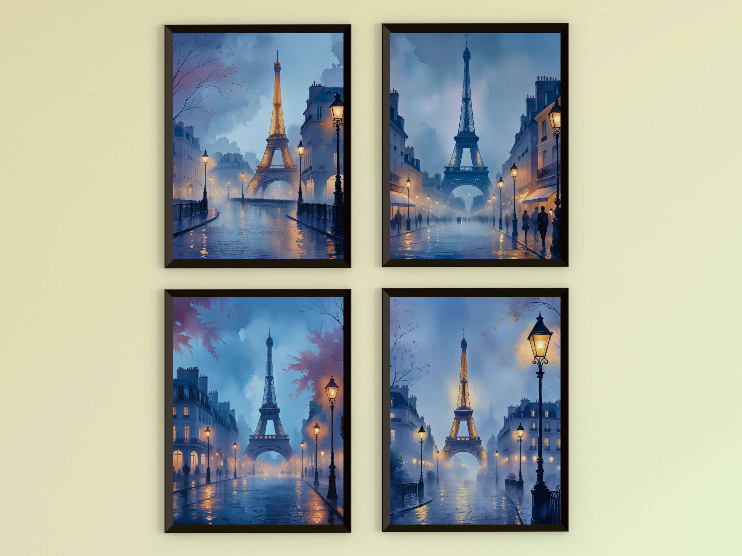 Paris bei Nacht - Aquarell