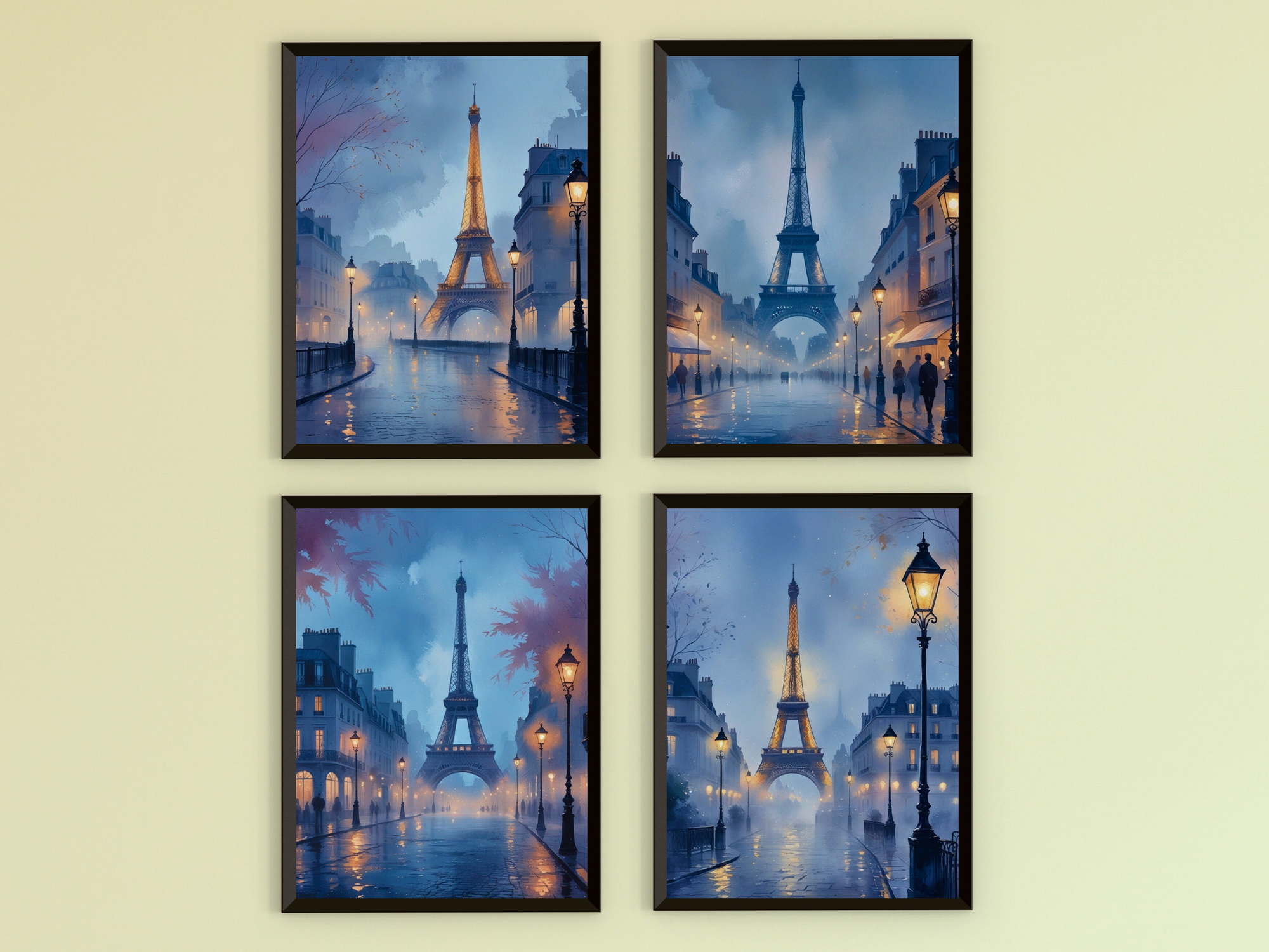 Paris bei Nacht - Aquarell
