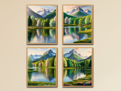 Landscape-Forest-Lake in Spring