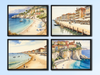 Italian Seaside Resorts in the 1920s - Watercolor