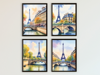 Paris bei Tag - Aquarell