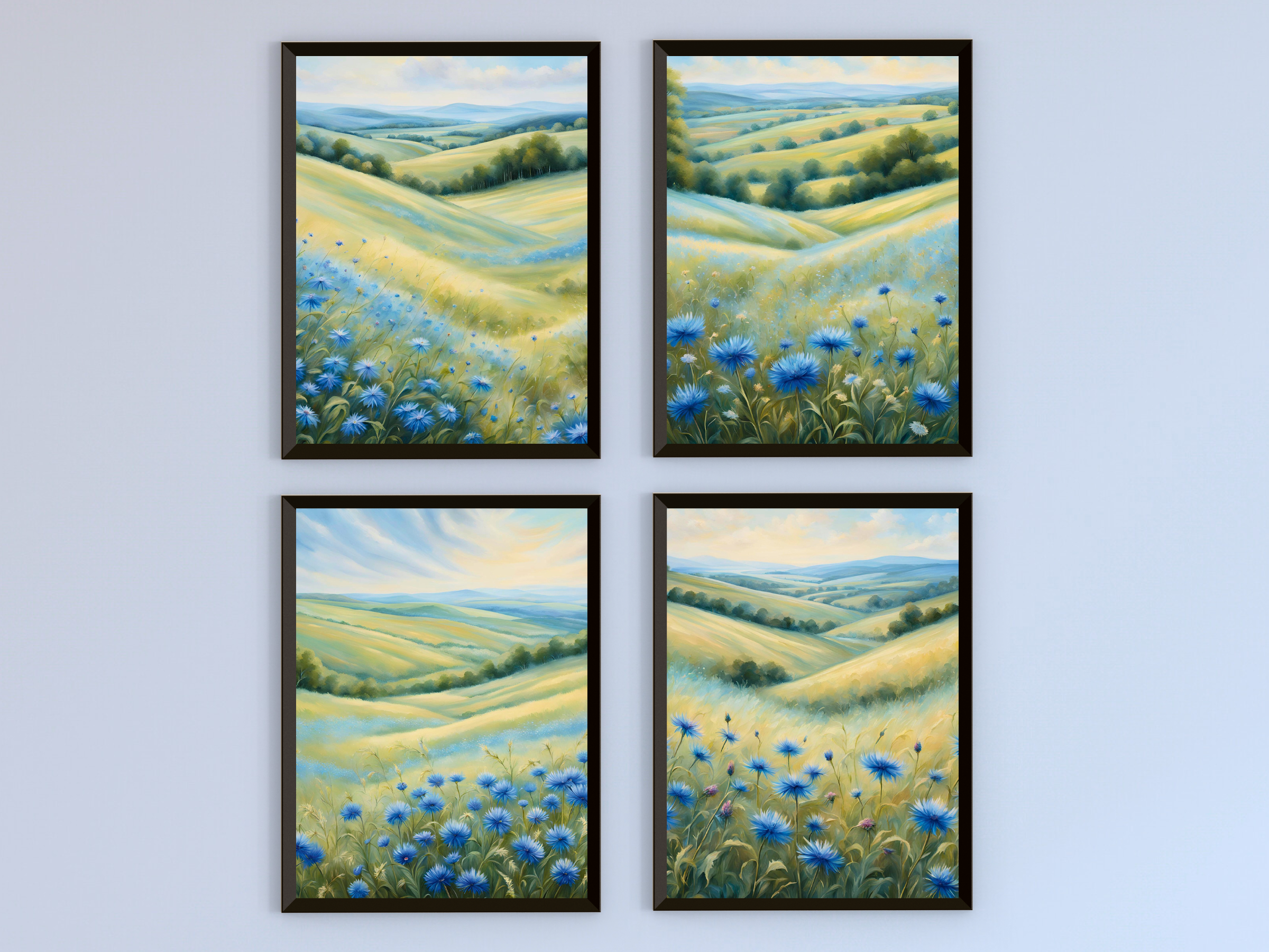 friedliche Kornblumenwiese - Impressionismus