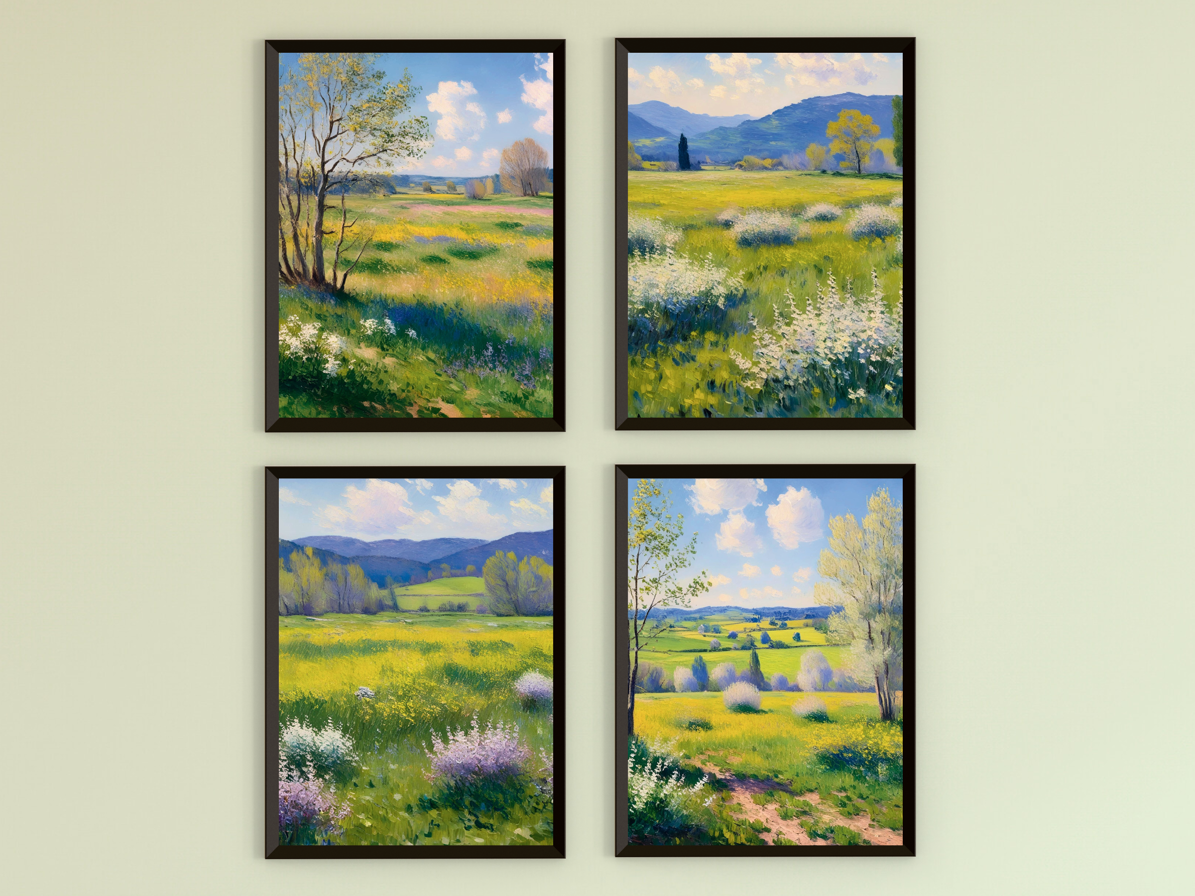 Wiesenlandschaft im Frühling - Impressionismus