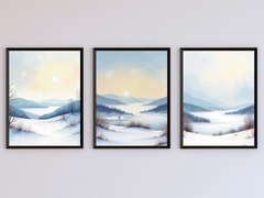 weisse Winterlandschaft - Aquarell