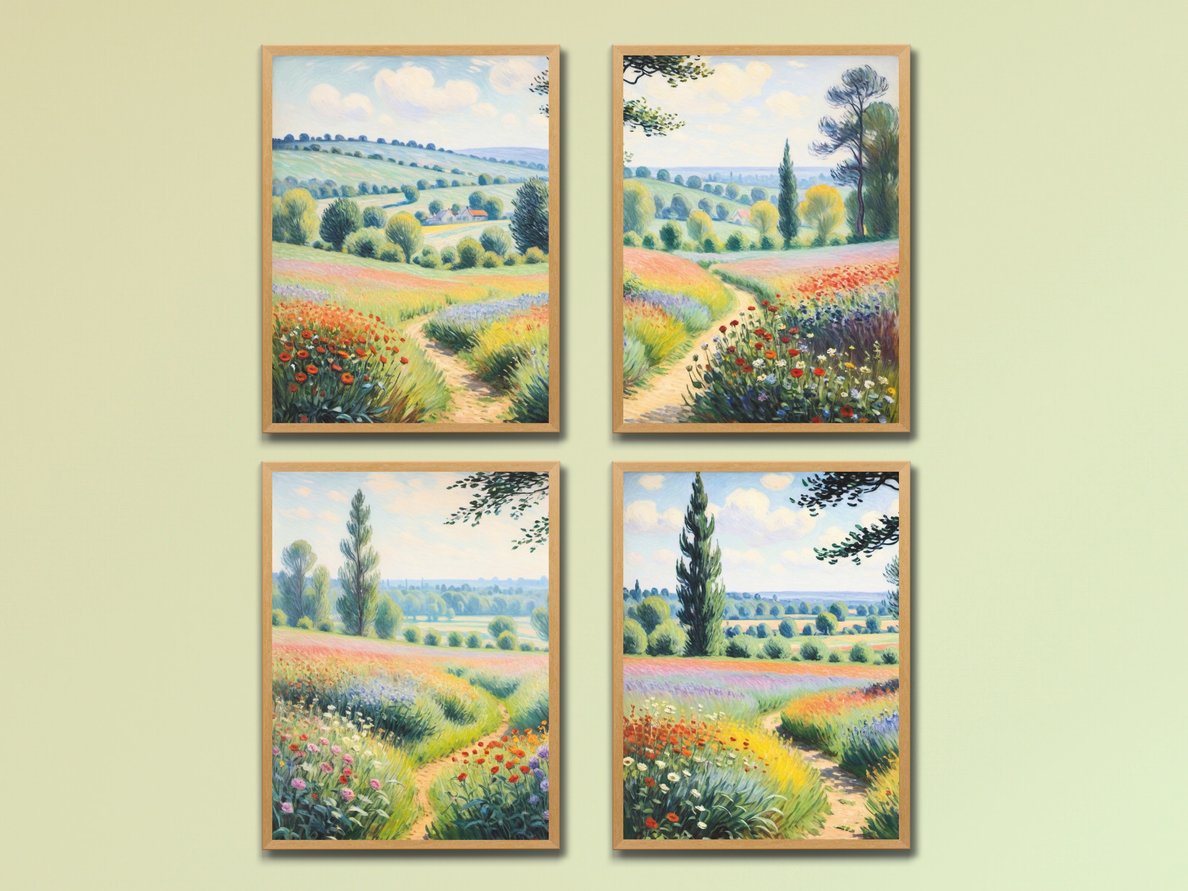 Cornflowers - in Vintage Style Claude Monet