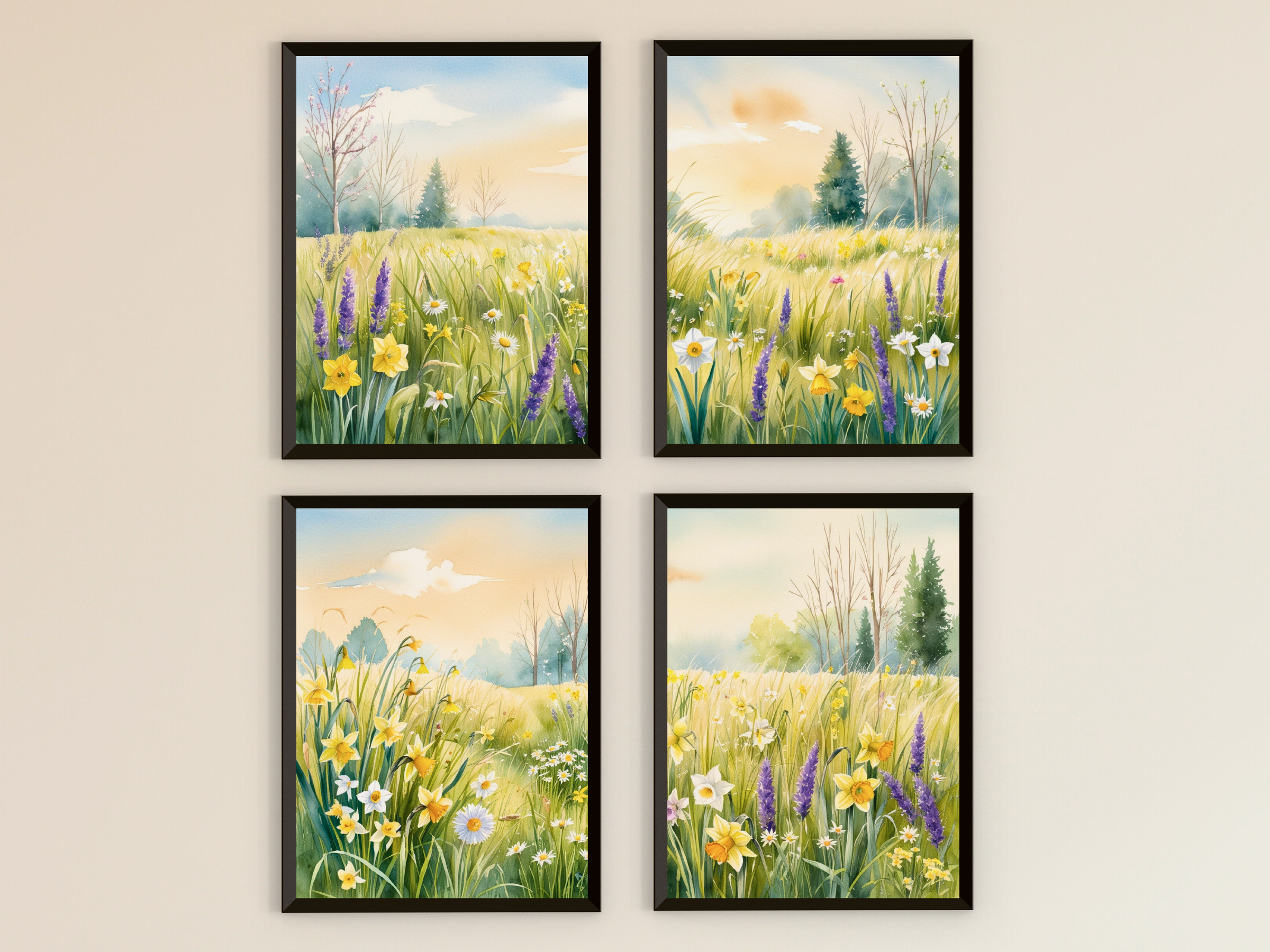 wilde Frühlingswiese - Aquarell