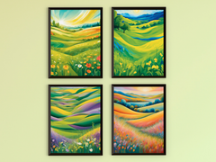 Meadow Landscape - Abstract Painting