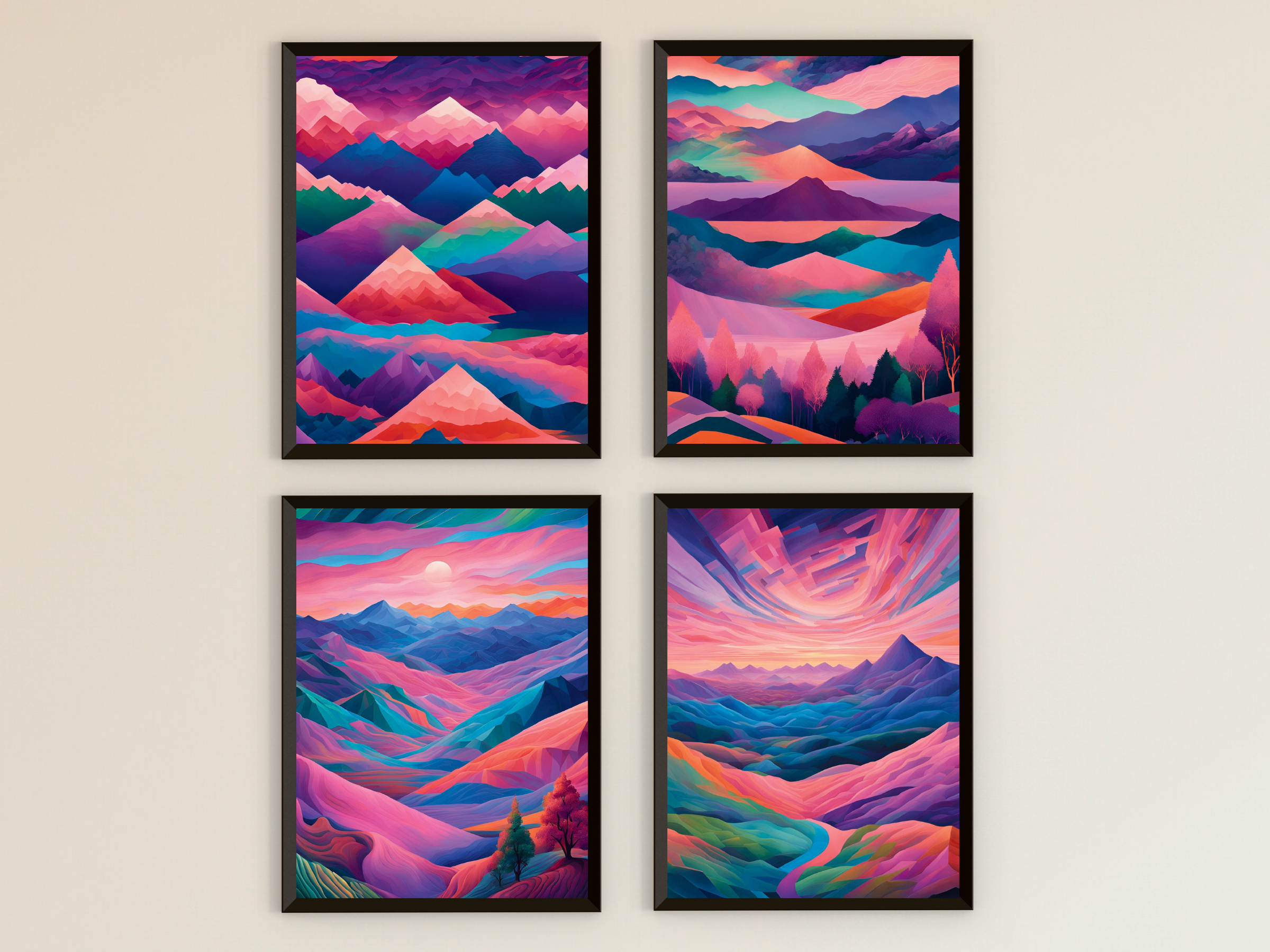 farbgeflimmerte Horizonte - Abstrakte Malerei