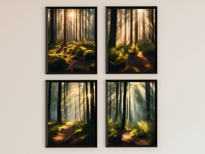 Waldlichtung mit Sonnenstrahlen - Romantik