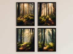 Forest Clearing with Rays of Sunshine - Romanticism