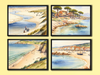 French Seaside Resorts in the 1920s - Watercolor