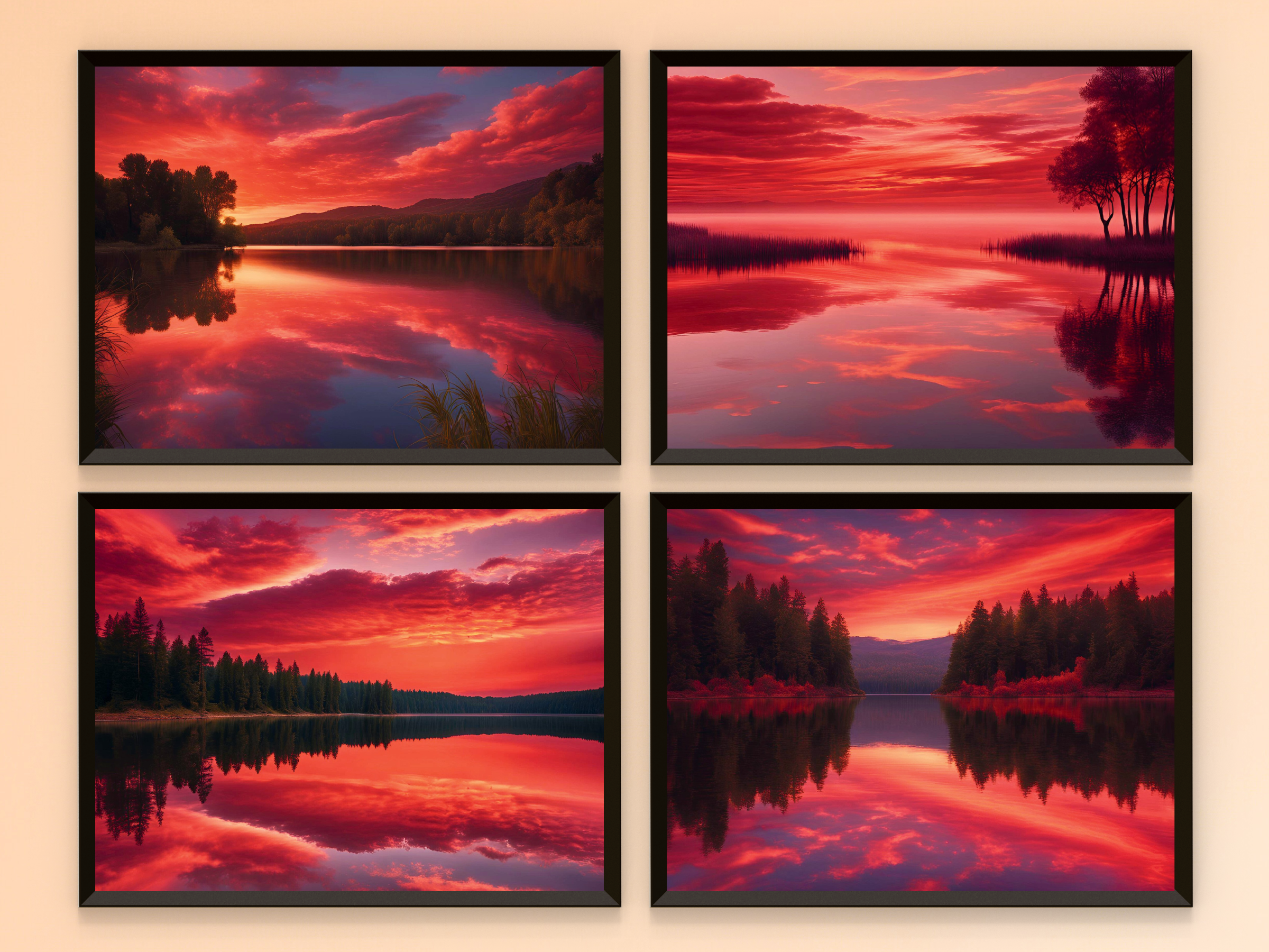 romantischer Sonnenuntergang am See - Romantik