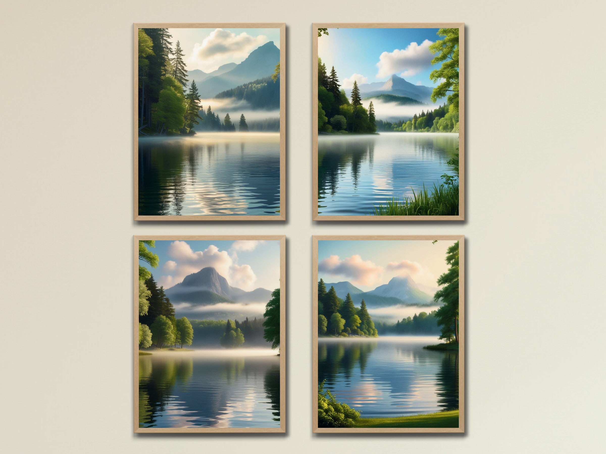 Landscape-Forest-Lake in Summer