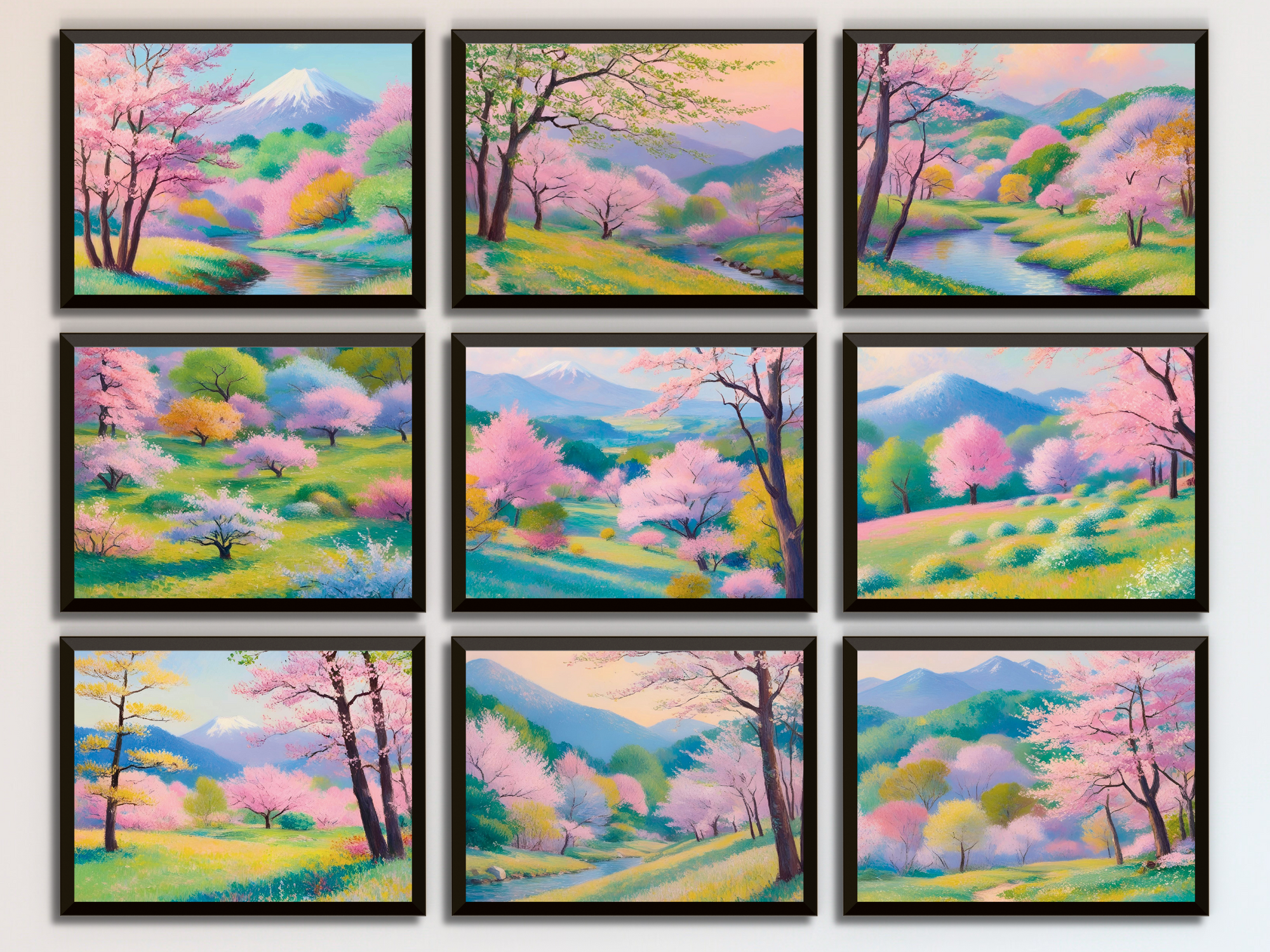 Japanische Frühlingslandschaft - Impressionismus