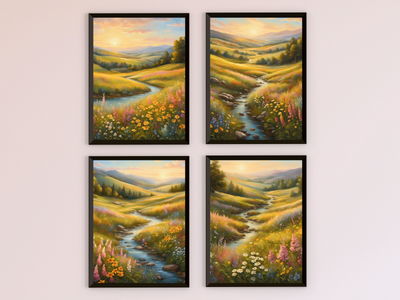 Flowing Brook & Flower Meadow - Romanticism