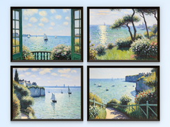 Küstenwanderung - im Vintage Stil Claude Monet