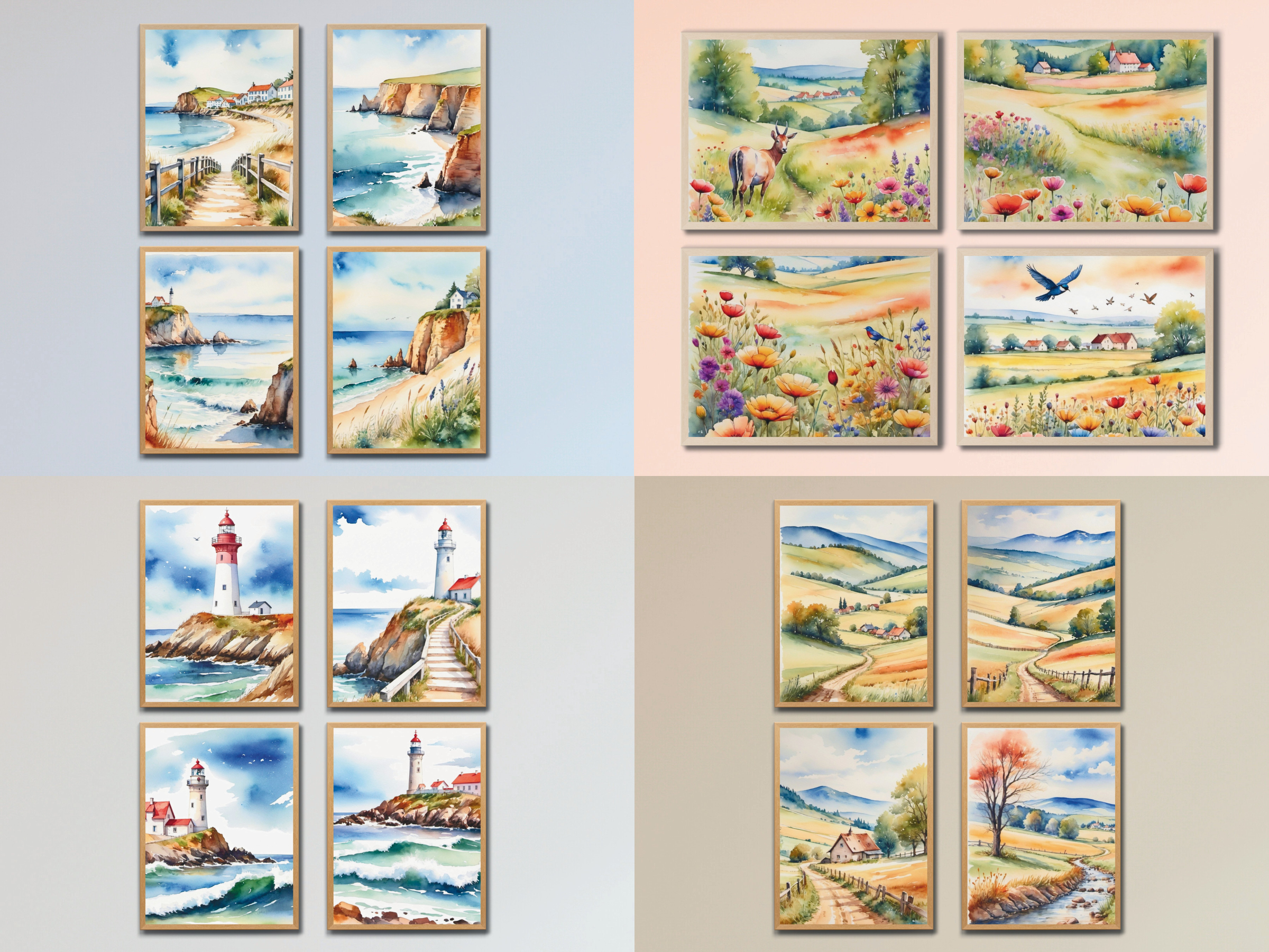 Landschaften - Aquarell - Bundle