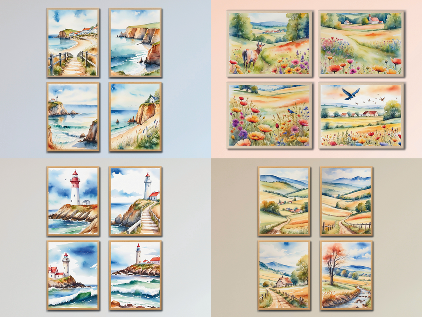 Landscapes - Watercolor - Bundle