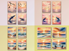 Sun by the Sea - Birds and Whale - Watercolor - Bundle