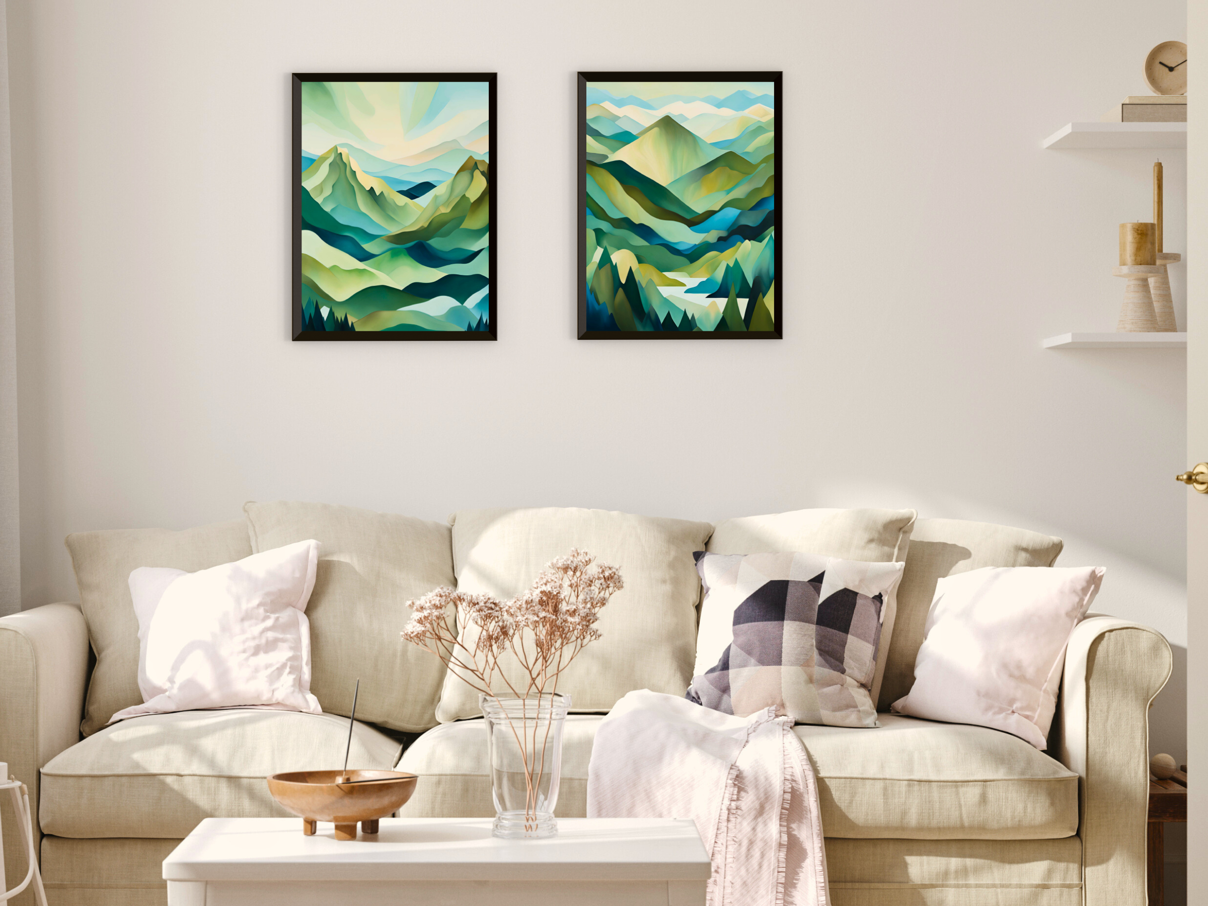 Harmony of the Mountains - Abstract Painting