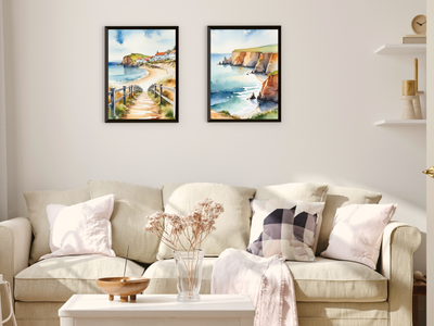 Coastal Hike - Watercolor