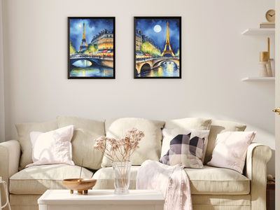 Paris at Night - Watercolor