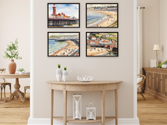 English Seaside Resorts in the 1920s - Watercolor