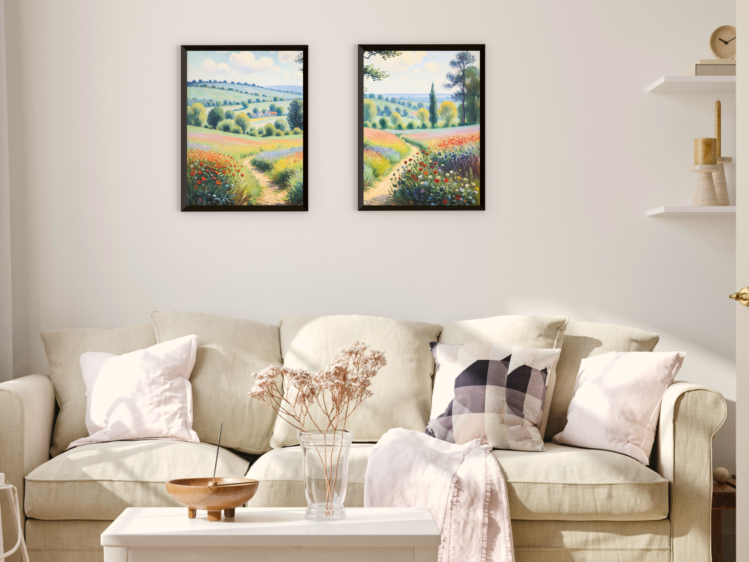 Bleuets - style vintage Claude Monet