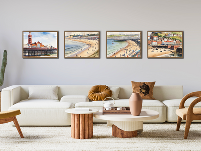 Badeorte in den 1920er Jahren - Aquarell - Bundle
