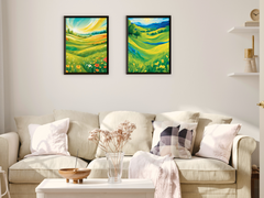 Meadow Landscape - Abstract Painting