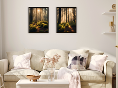 Forest Clearing with Rays of Sunshine - Romanticism