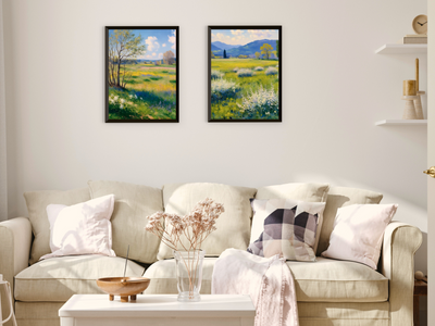 Wiesenlandschaft im Frühling - Impressionismus