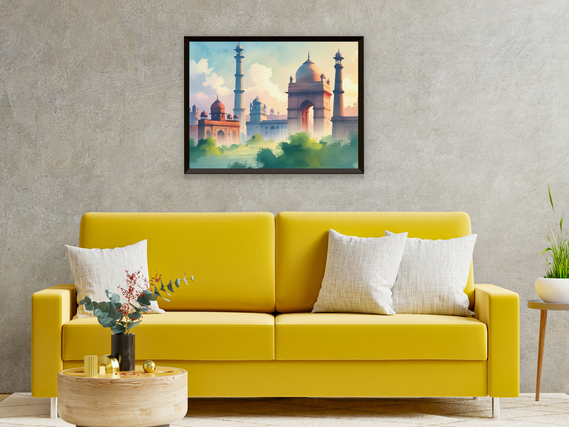 New Delhi by Day - Watercolor