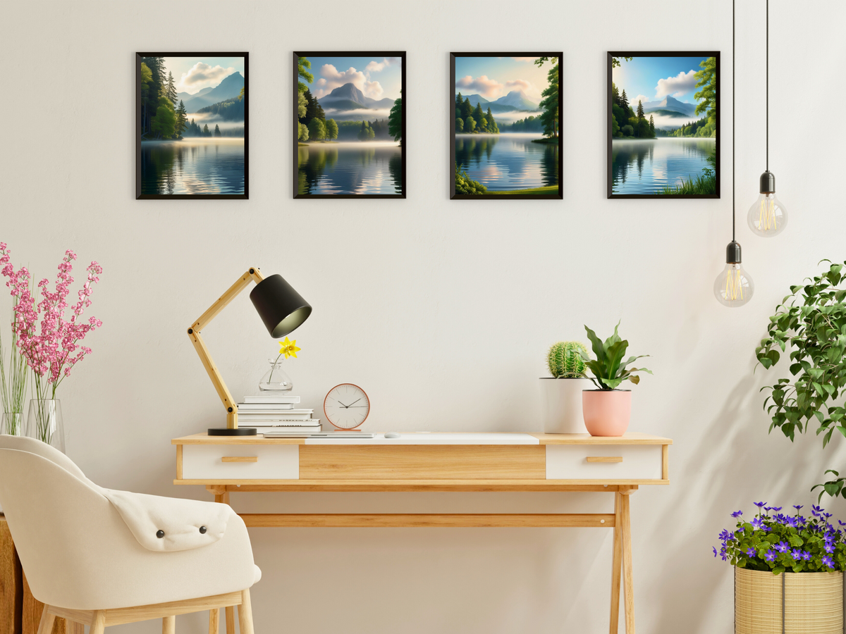 Landschaft-Wald-See - Frühling, Sommer, Herbst, Winter - Bundle
