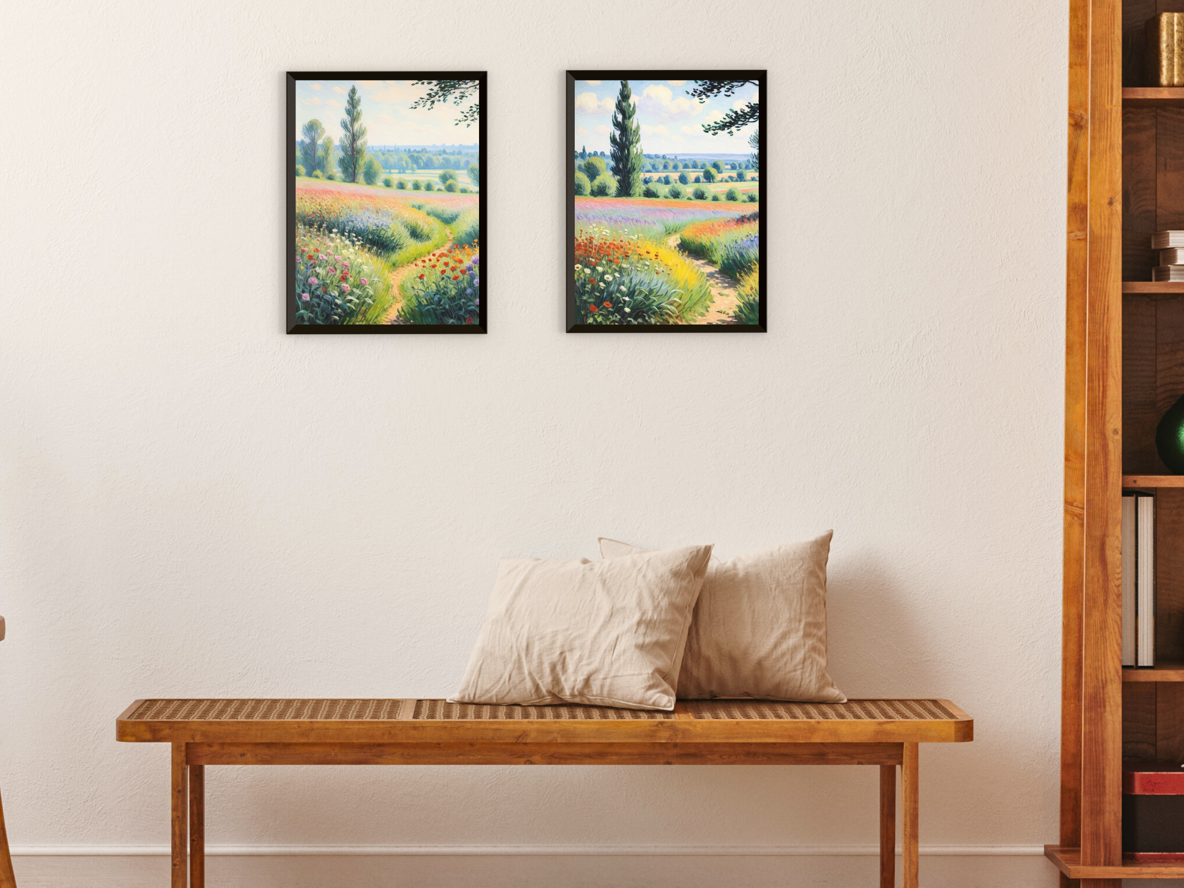 Bleuets - style vintage Claude Monet