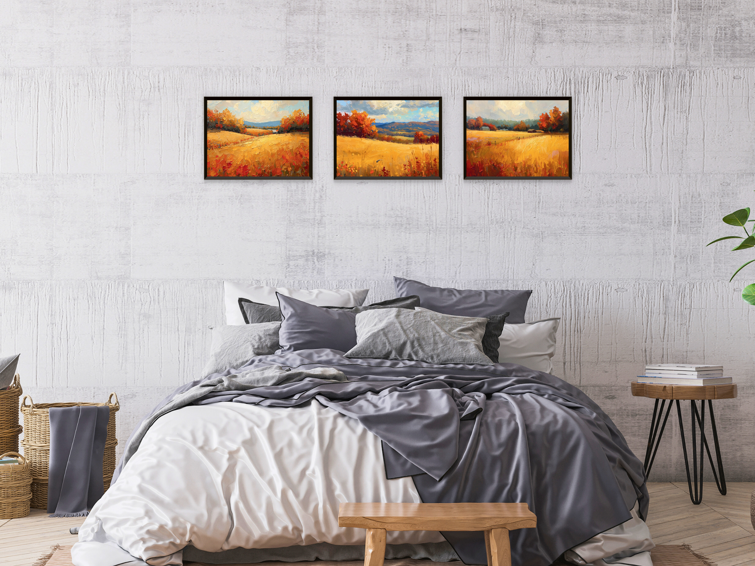 Goldene Felder im Herbst - Expressionismus