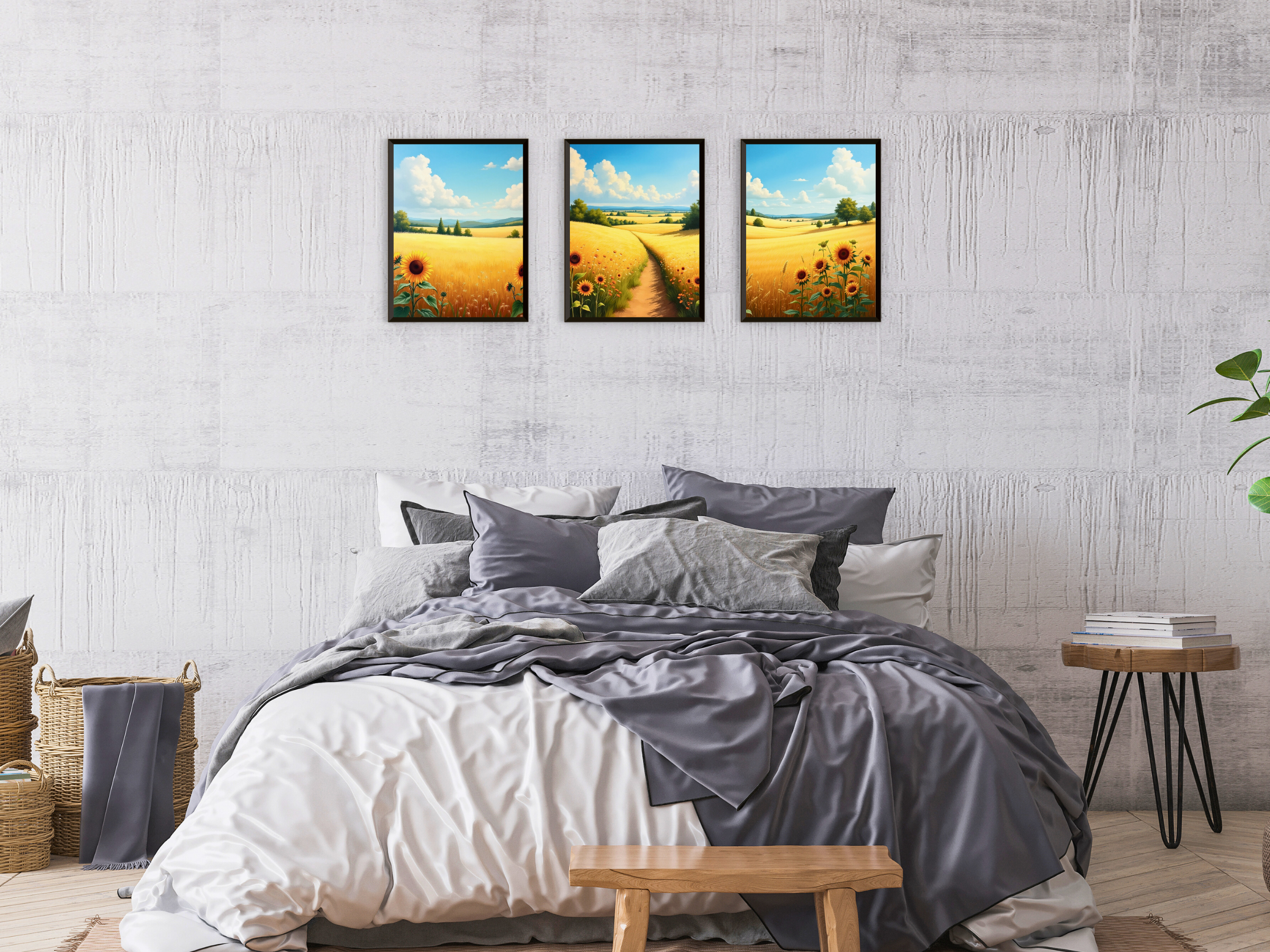Sommerlandschaft mit goldenen Feldern - Impressionismus