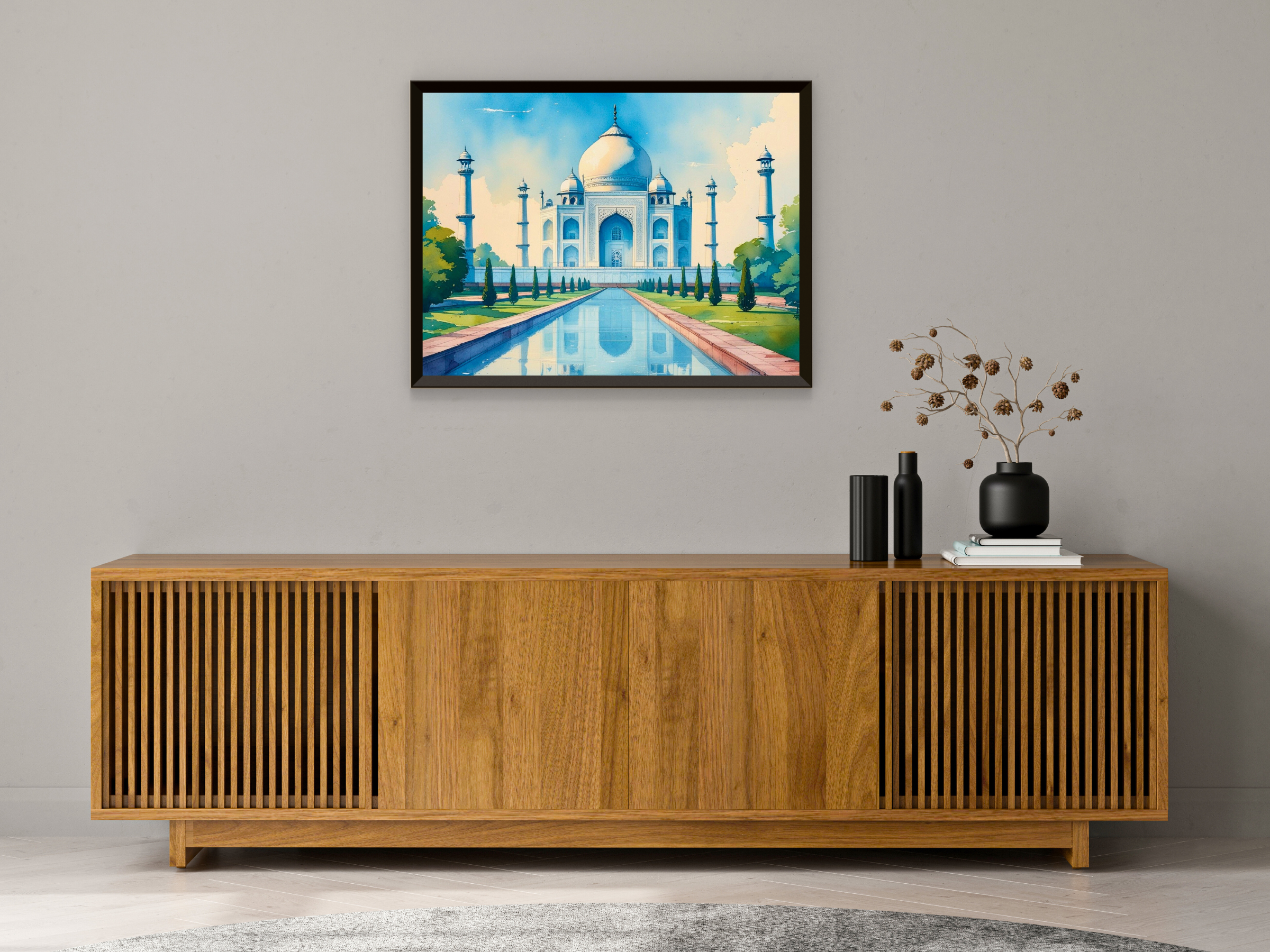 New Delhi by Day - Watercolor