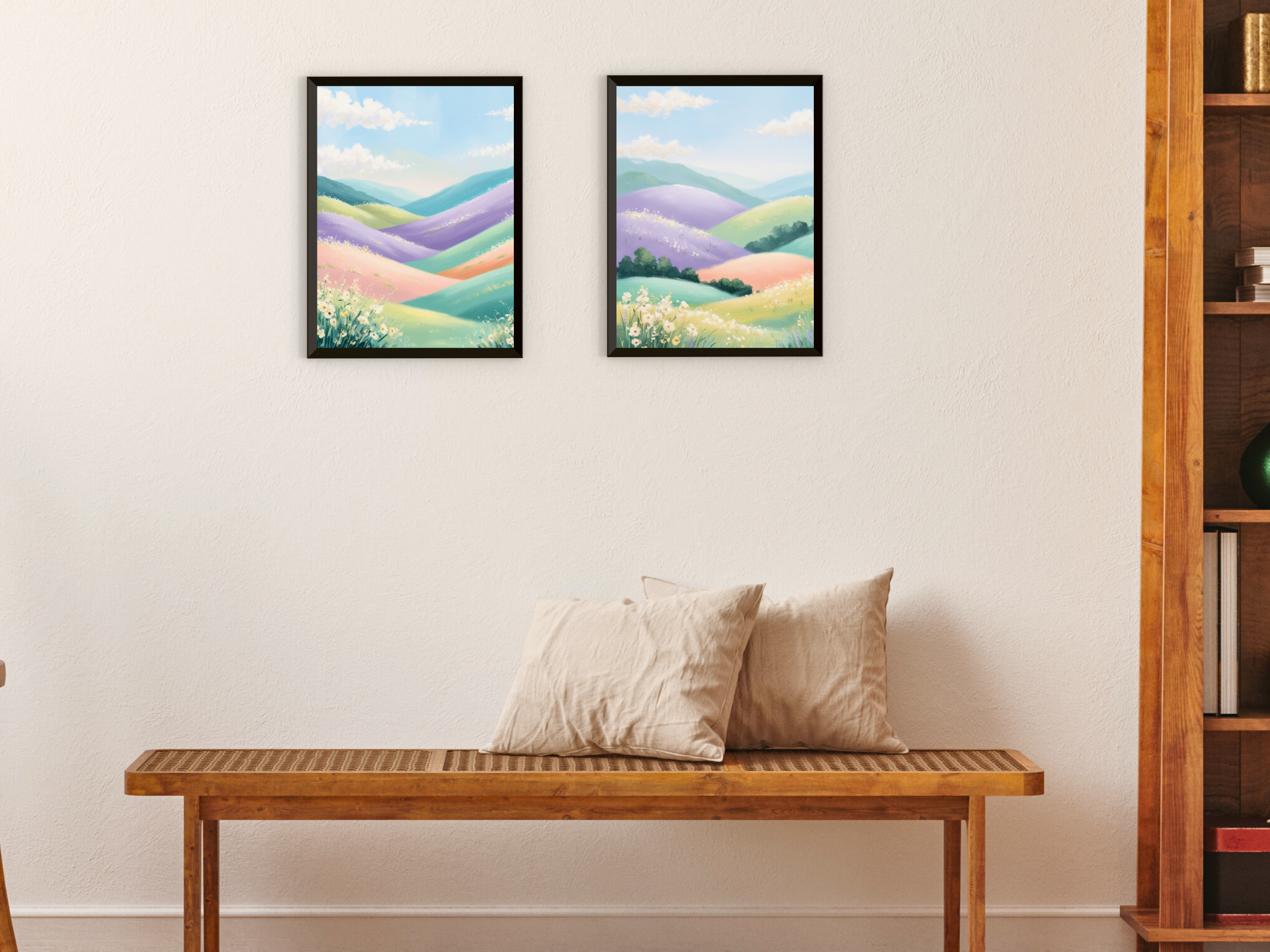 Paysage vallonné en été - Peinture abstraite