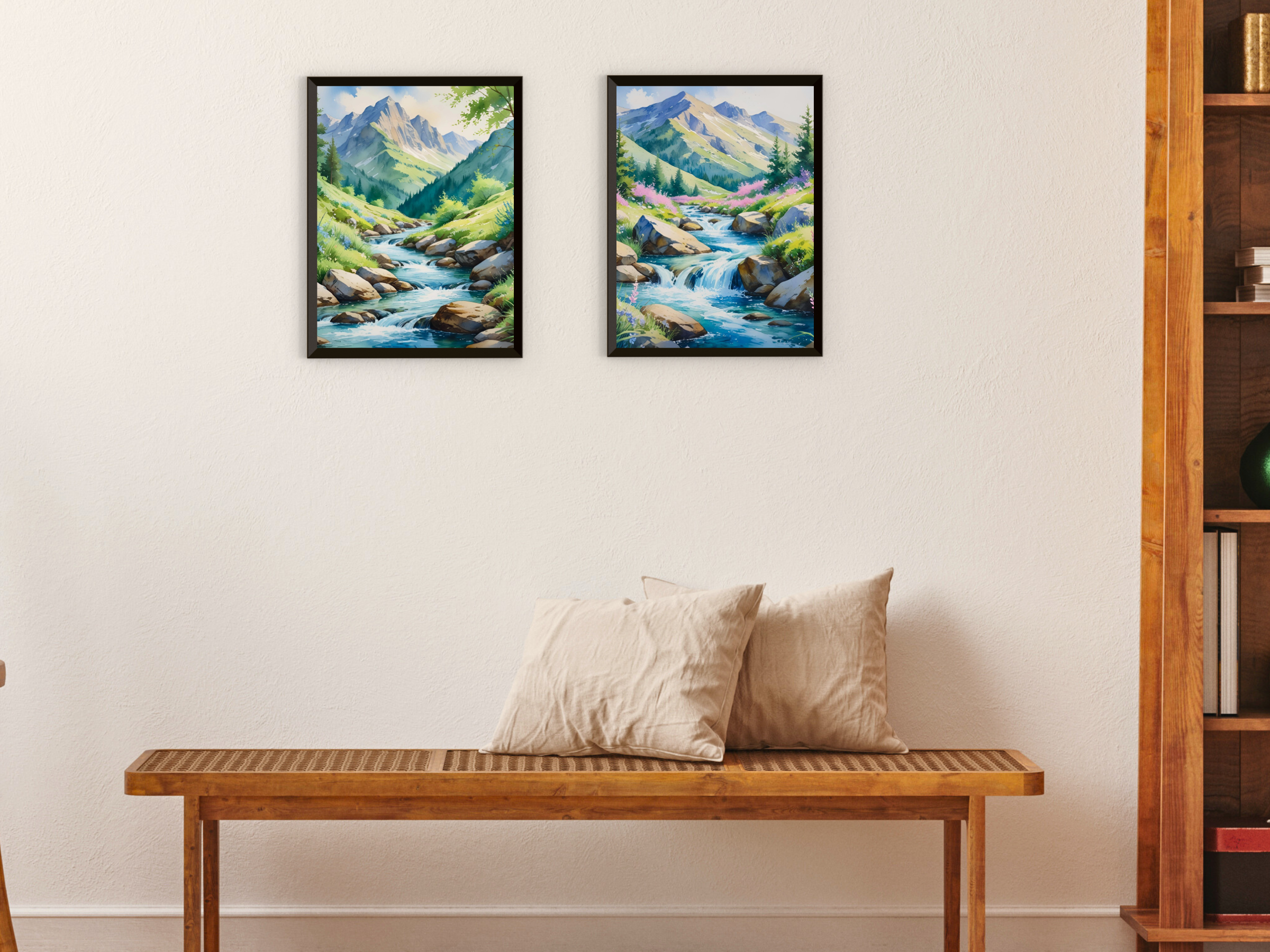 Landscape-Cottage-Lake in Spring