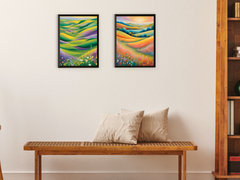 Meadow Landscape - Abstract Painting
