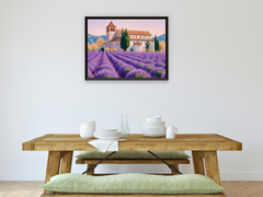 Lavendelfeld im Frühling - Expressionismus