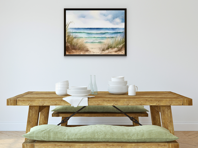 Blick aufs Meer - Aquarell