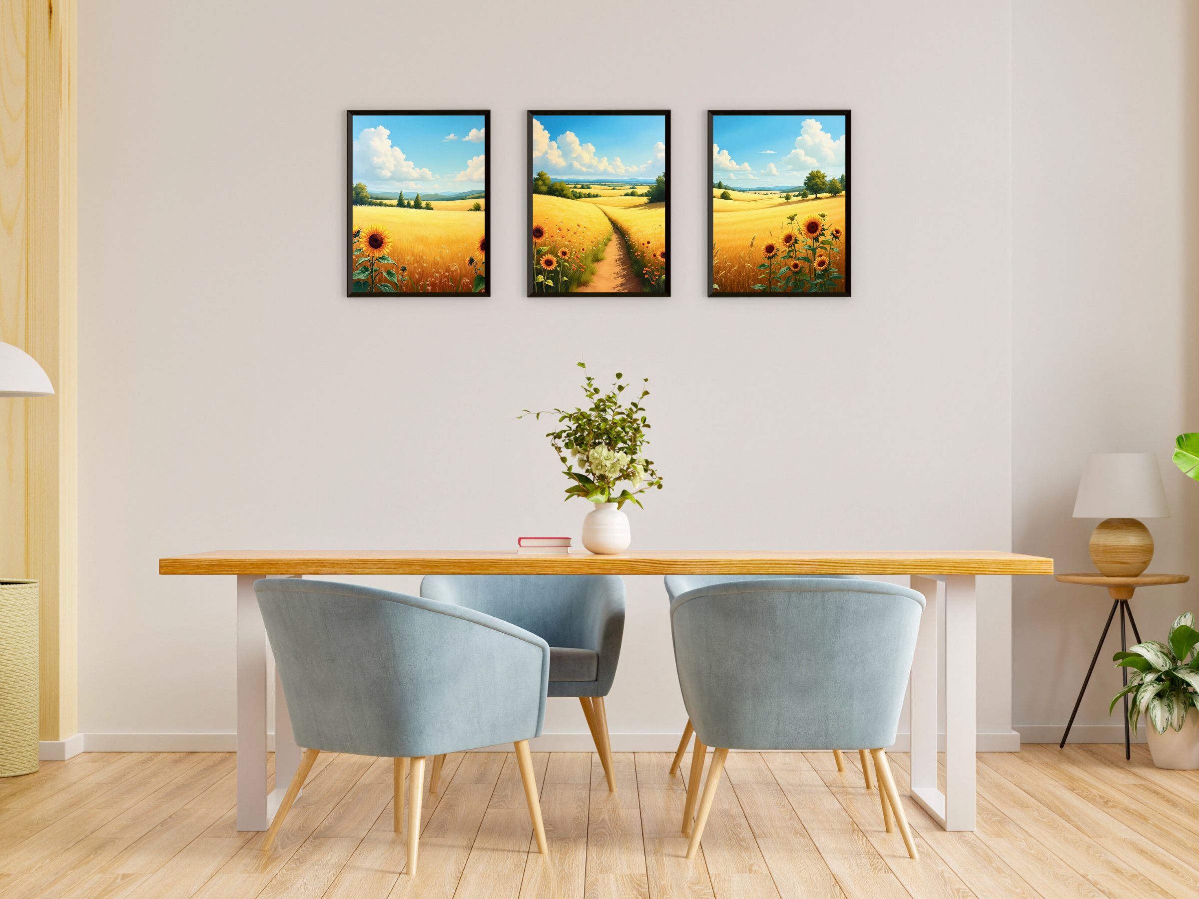 Sommerlandschaft mit goldenen Feldern - Impressionismus