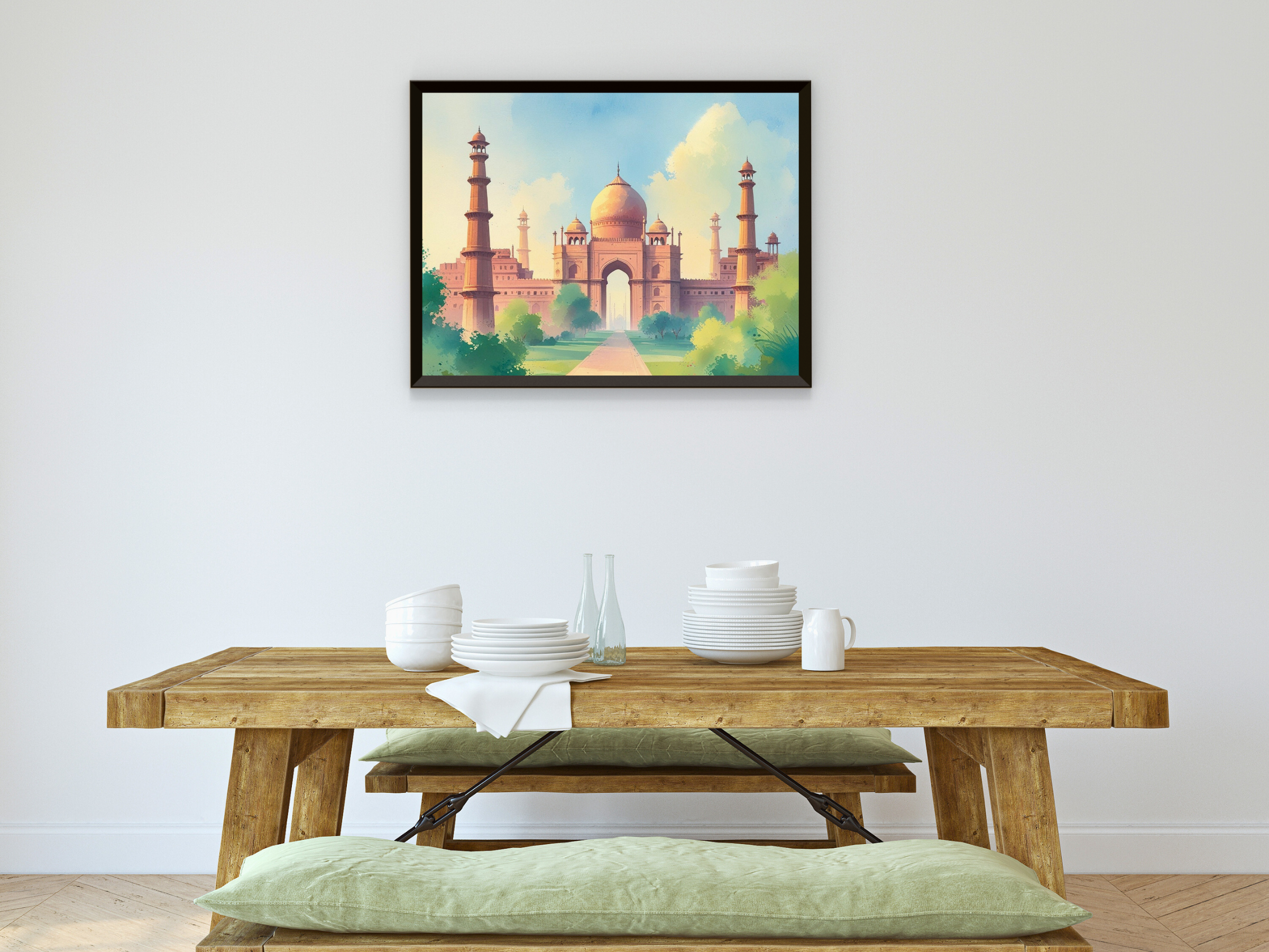 New Delhi by Day - Watercolor